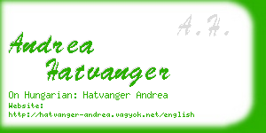 andrea hatvanger business card
